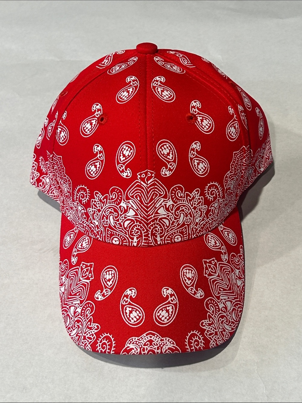 New Red white Bandana Print Pasley Baseball Cap Adult Adjustable streetwear hat